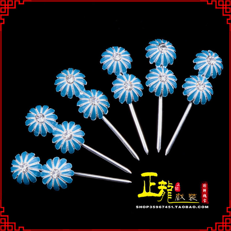 石家庄头面泡子旦角化妆头饰 仿点绸泡子
